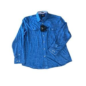Buttercloth Icy Cotton Shirt Sz 3XL New Blue Heather Regular Fit Rustic Terrain
